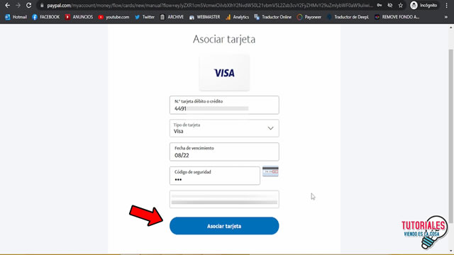 Asociar tarjeta de debito a Paypal Bolivia